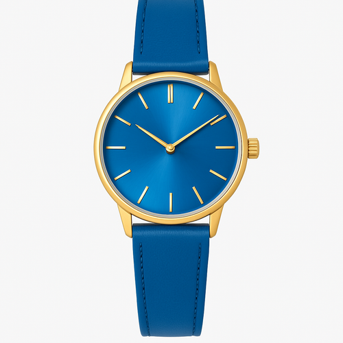 Azure Leather Watch - Amershaw Watches