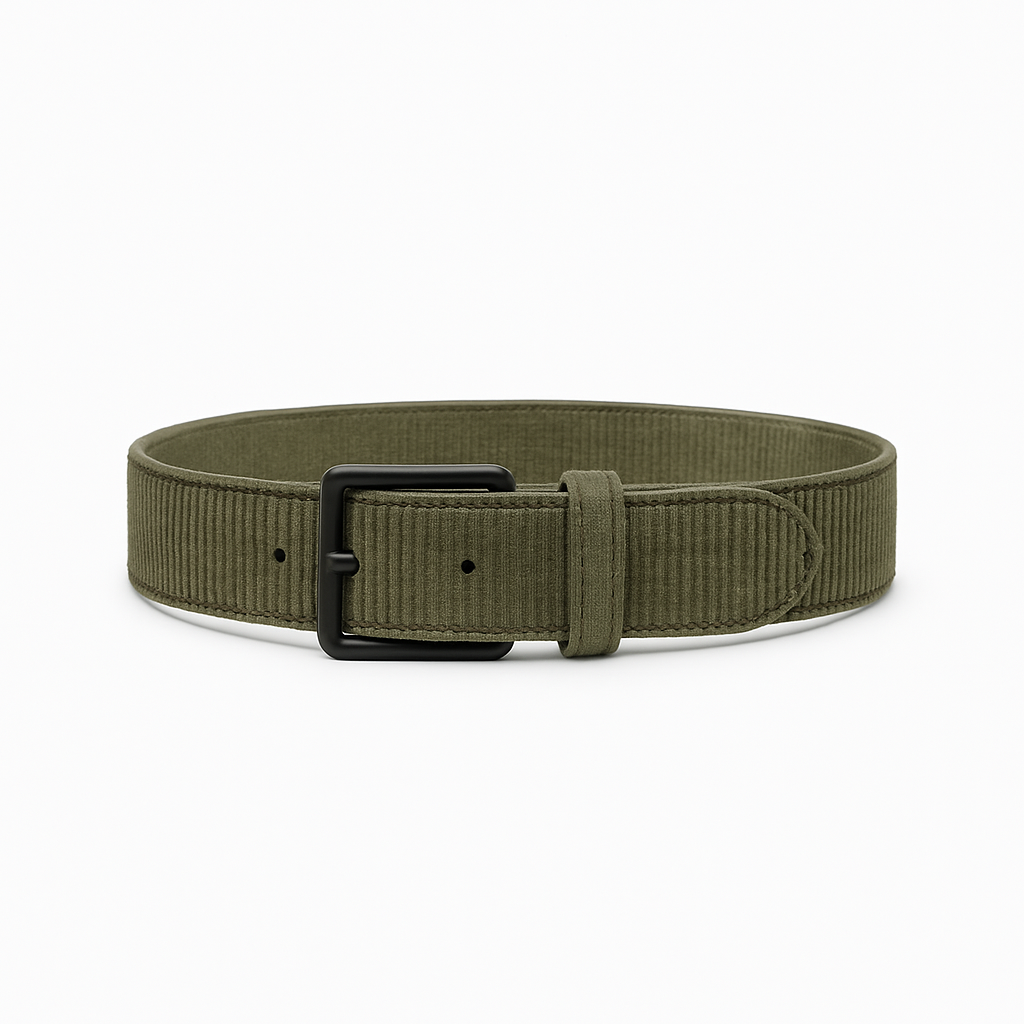 Olive Corduroy Belt - Amershaw Belts