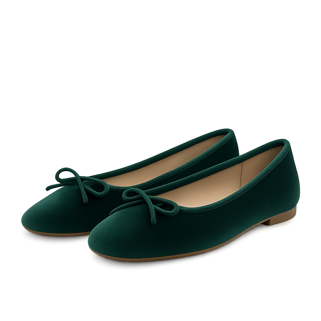 Velvet Ballet Flats - Amershaw Shoes